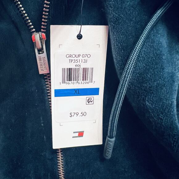 Tommy Hilfiger Sport  Full Zip Hoodie, Women's XL, Oceanic Green (A0126) - Picture 8 of 10